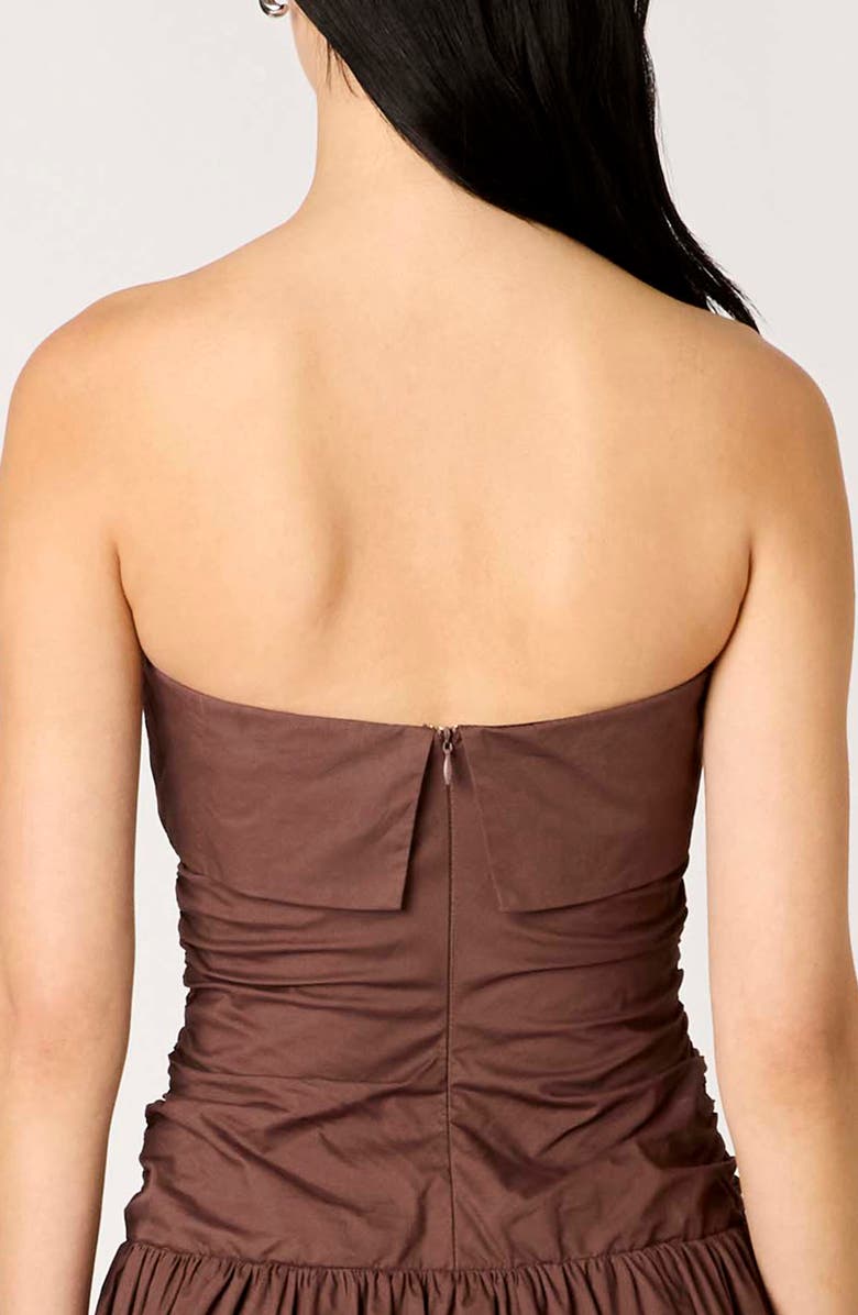 Nia Freya Strapless Dress, Alternate, color, Chocolate