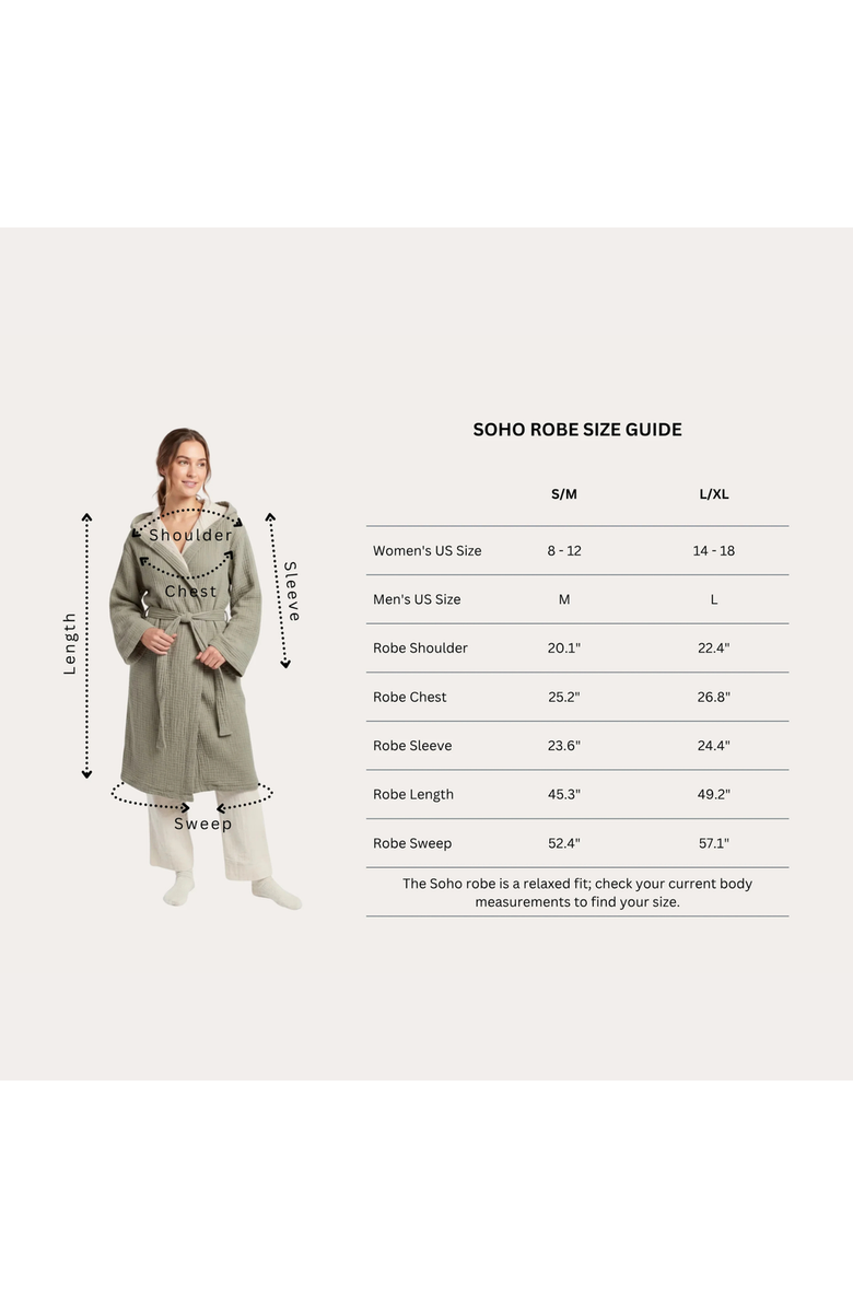 Olive & Linen Soho Supersoft Robe, Alternate, color, Ecru Black Dots - L/Xl