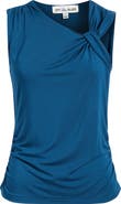 CITY BLUES Asymmetric Neck Sleeveless Top
