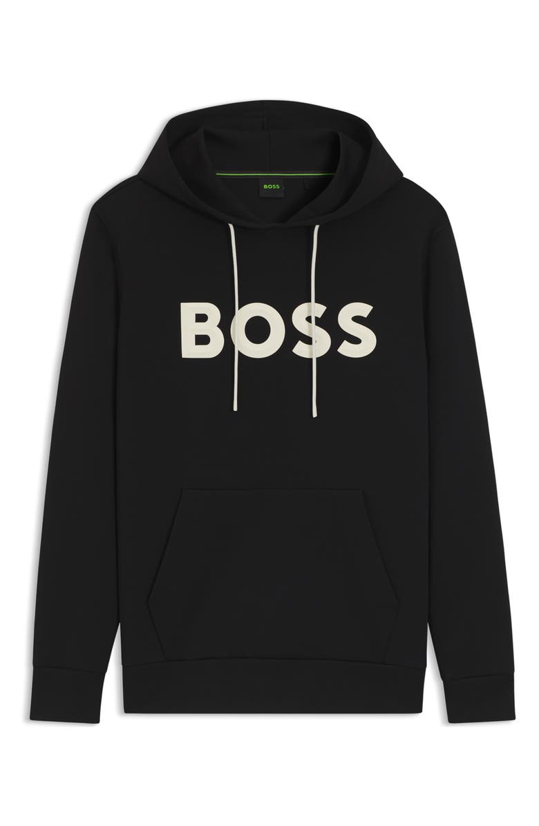 BOSS Soody Zone Logo Hoodie, Alternate, color, Black