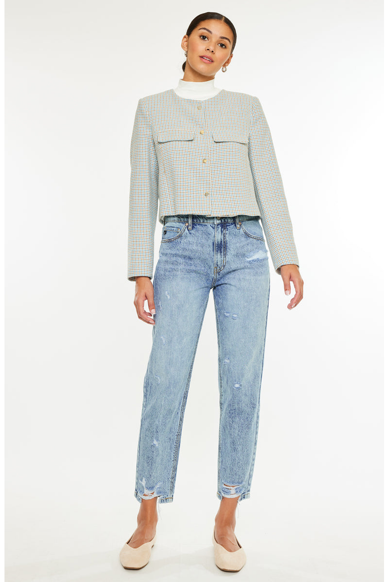 Harvey Ultra High Rise Mom Jeans, Main, color, Acid Wash