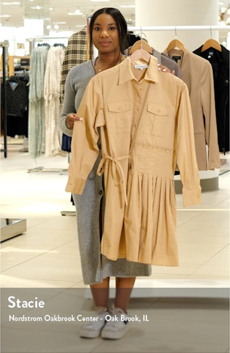 Clara Long Sleeve Shirtdress, sales video thumbnail