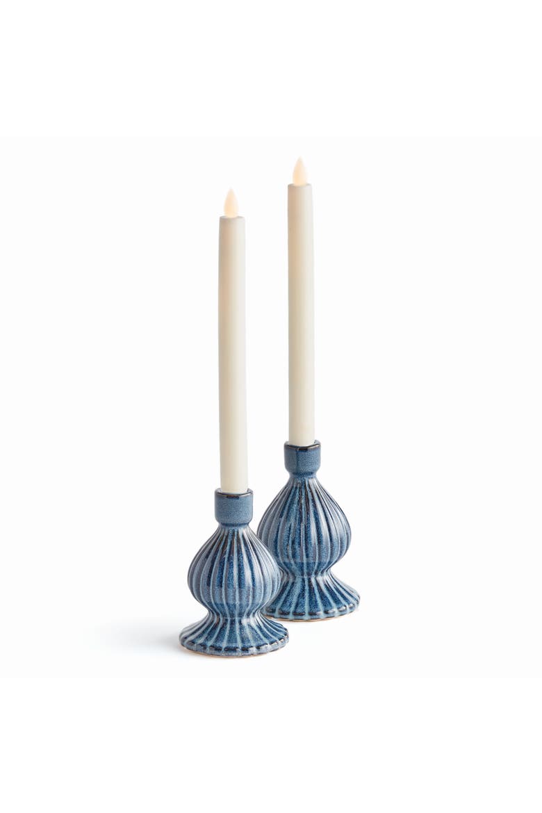 Mela Taper Candle Holders Set of 2, Main, color, Blue