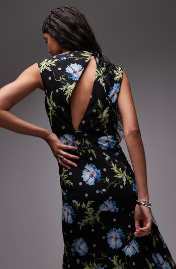 Godet Hem Midi Cocktail Dress