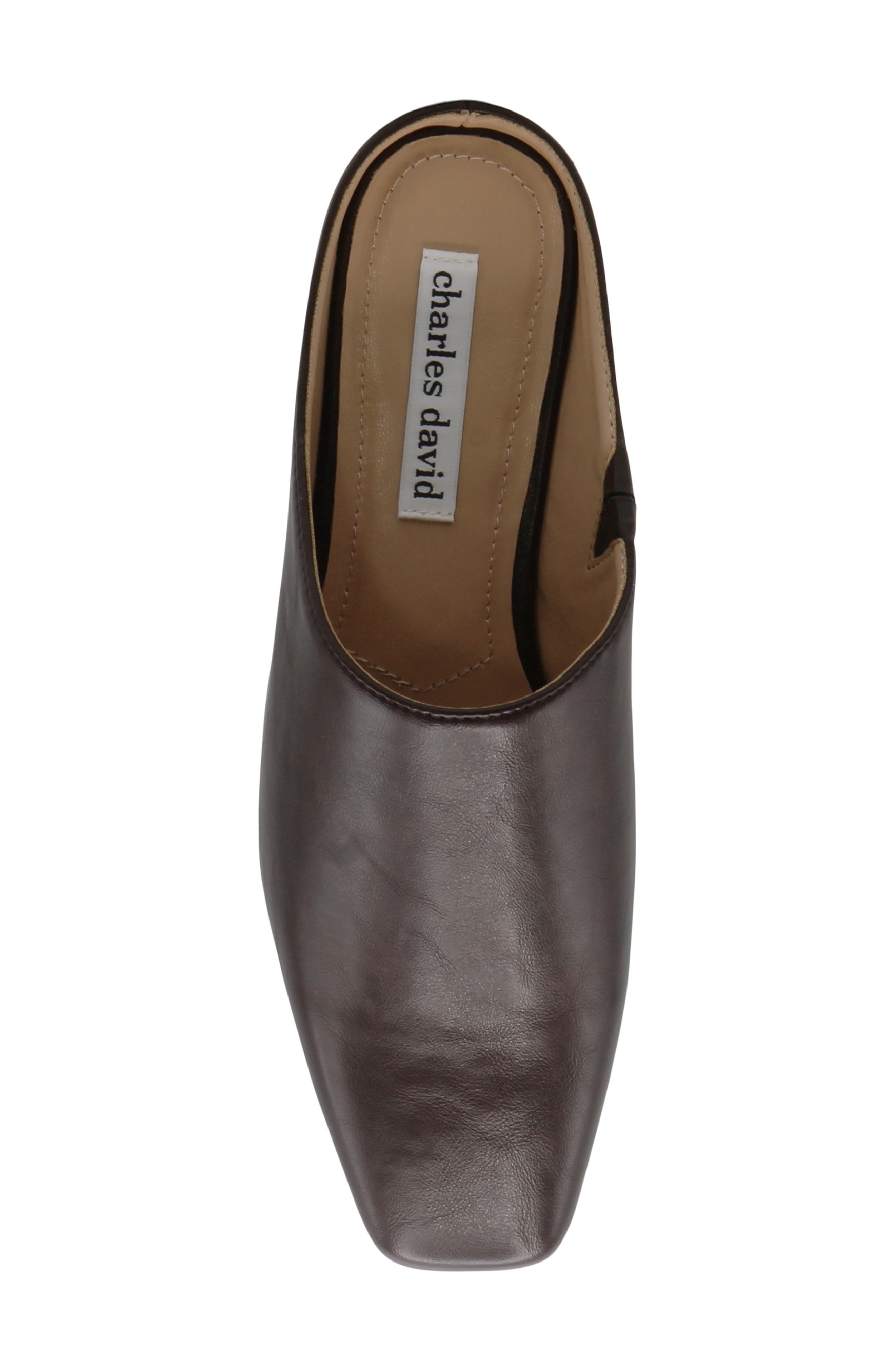 Viking Faux Leather Flat Mule, Alternate, color, DK BROWN-SM