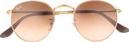 Ray-Ban 47mm Gradient Round Sunglasses