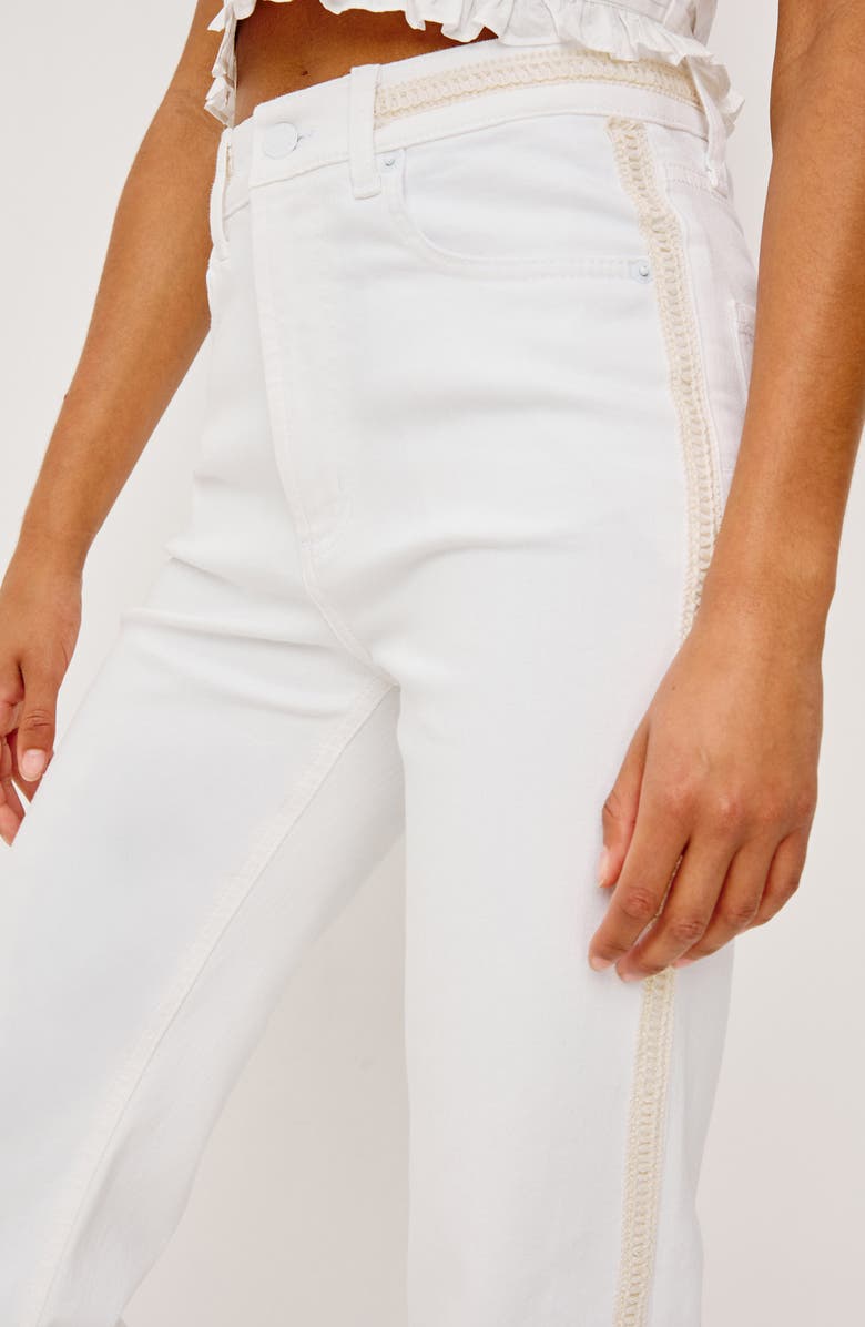 Rails Topanga Embroidered Detail High Waist Jeans, Alternate, color, Salt White Braided