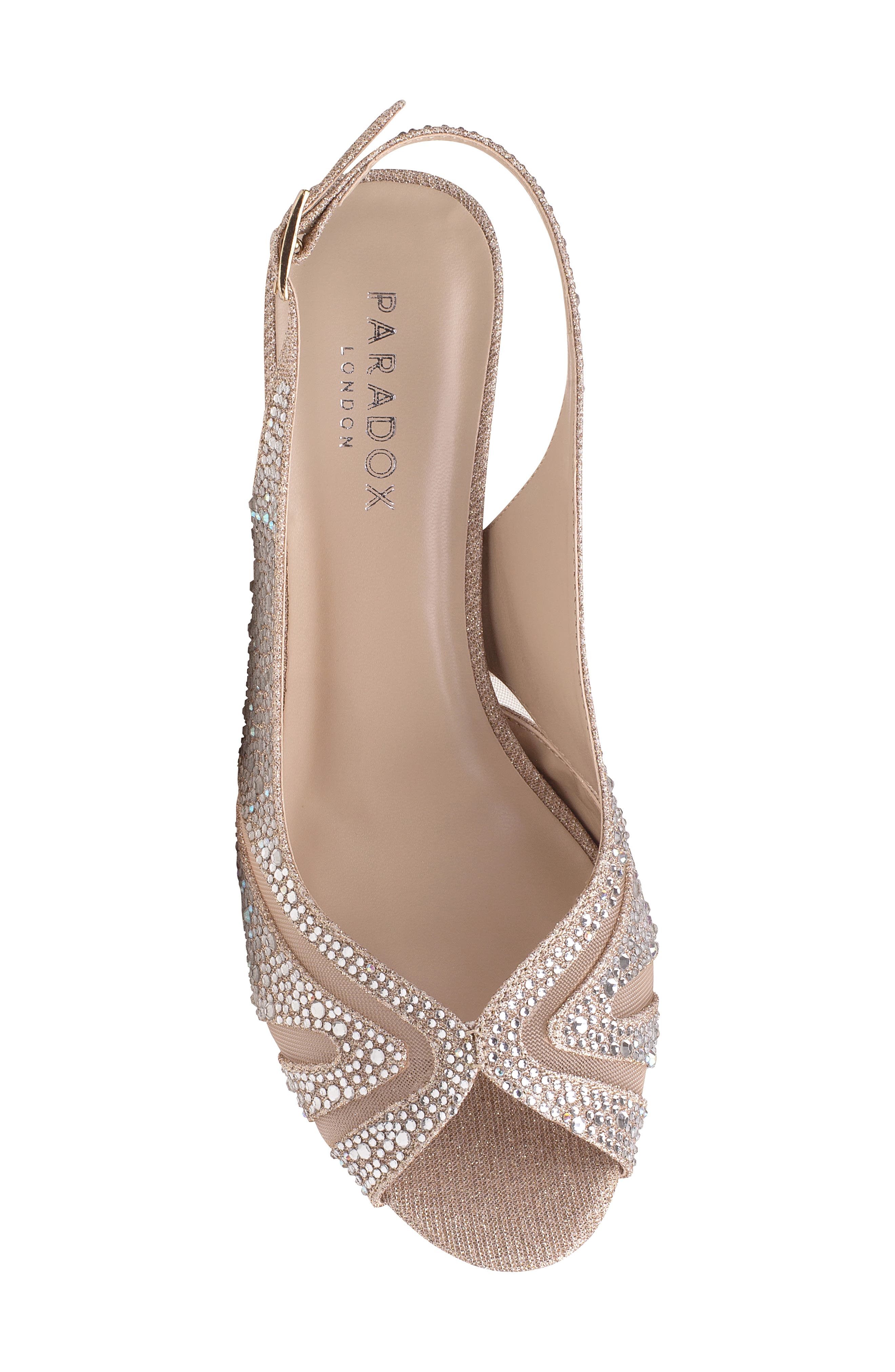 Paradox London Pink Linda Slingback Peep Toe Pump, Alternate, color, Champagne