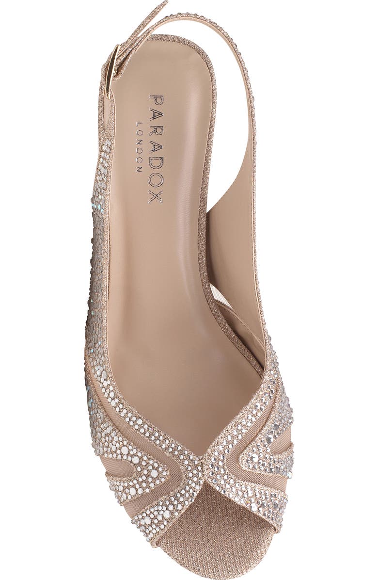 Paradox London Pink Linda Slingback Peep Toe Pump, Alternate, color, Champagne