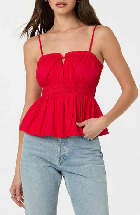 ASTR the Label Bubble Hem Prairie Peplum Camisole