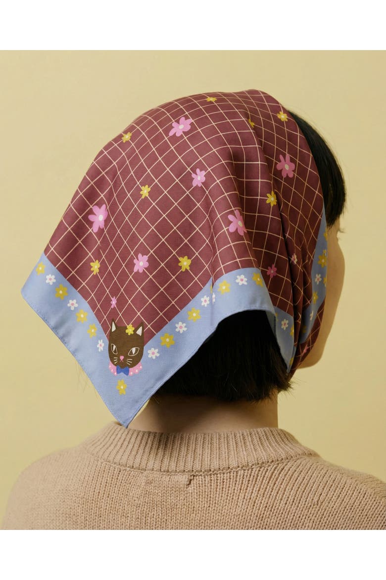 Chat au Chocolat Cotton Silk Bandana, Alternate, color, Multicolor