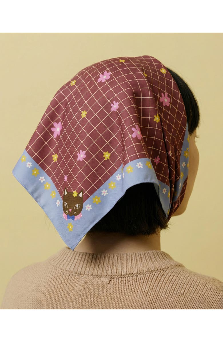 Centinelle Chat au Chocolat Cotton Silk Bandana, Alternate, color, Multicolor