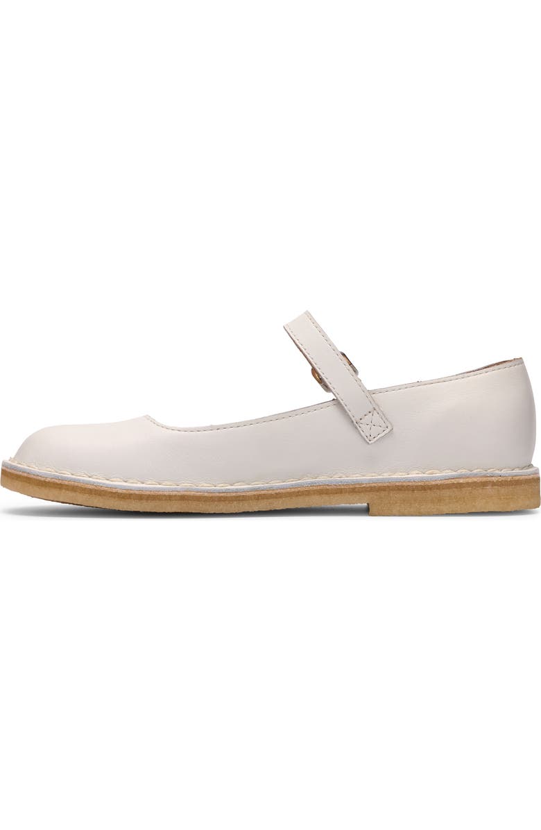 Clarks<sup>®</sup> Originals Desert Jane Mary Jane Flat, Alternate, color, White Leather