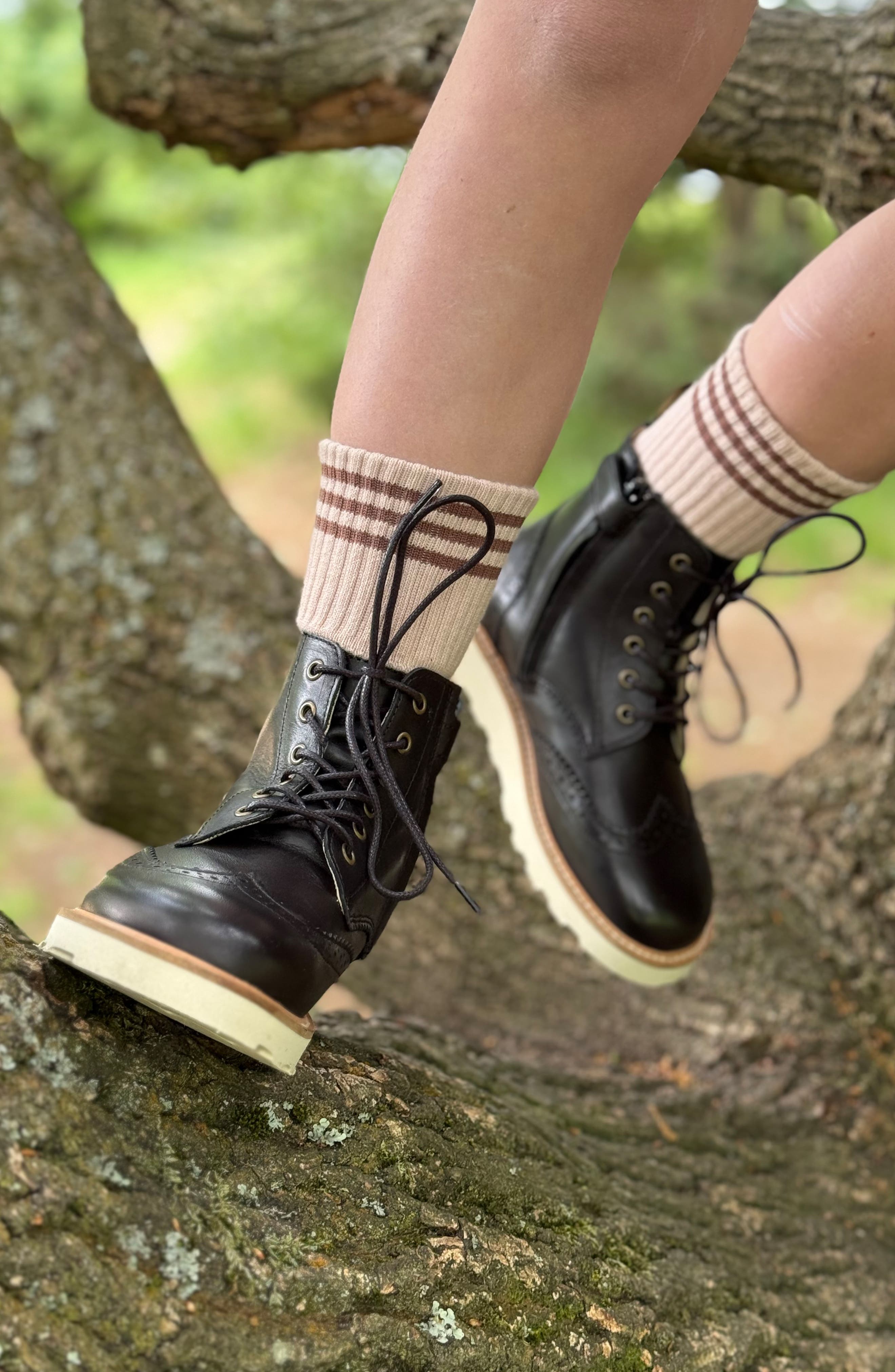Sidney Kids Brogue Boot, Alternate, color, Black