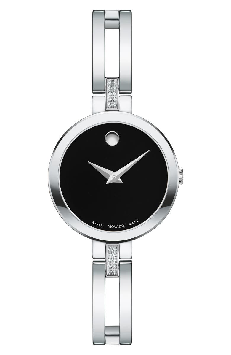 Movado Esperanza Diamond Bangle Watch, 25mm, Main, color,