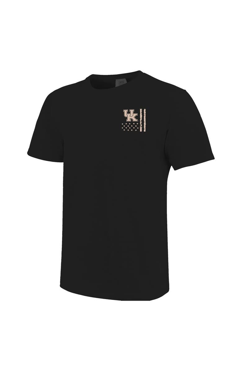 IMAGE ONE Men's Black Kentucky Wildcats Comfort Colors OHT Camo Overlay T-Shirt, Alternate, color, Black