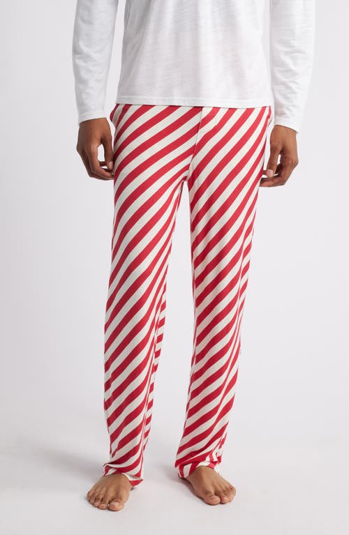 KicKee Pants Stripe Pajama Pants in Candy Cane Twist 