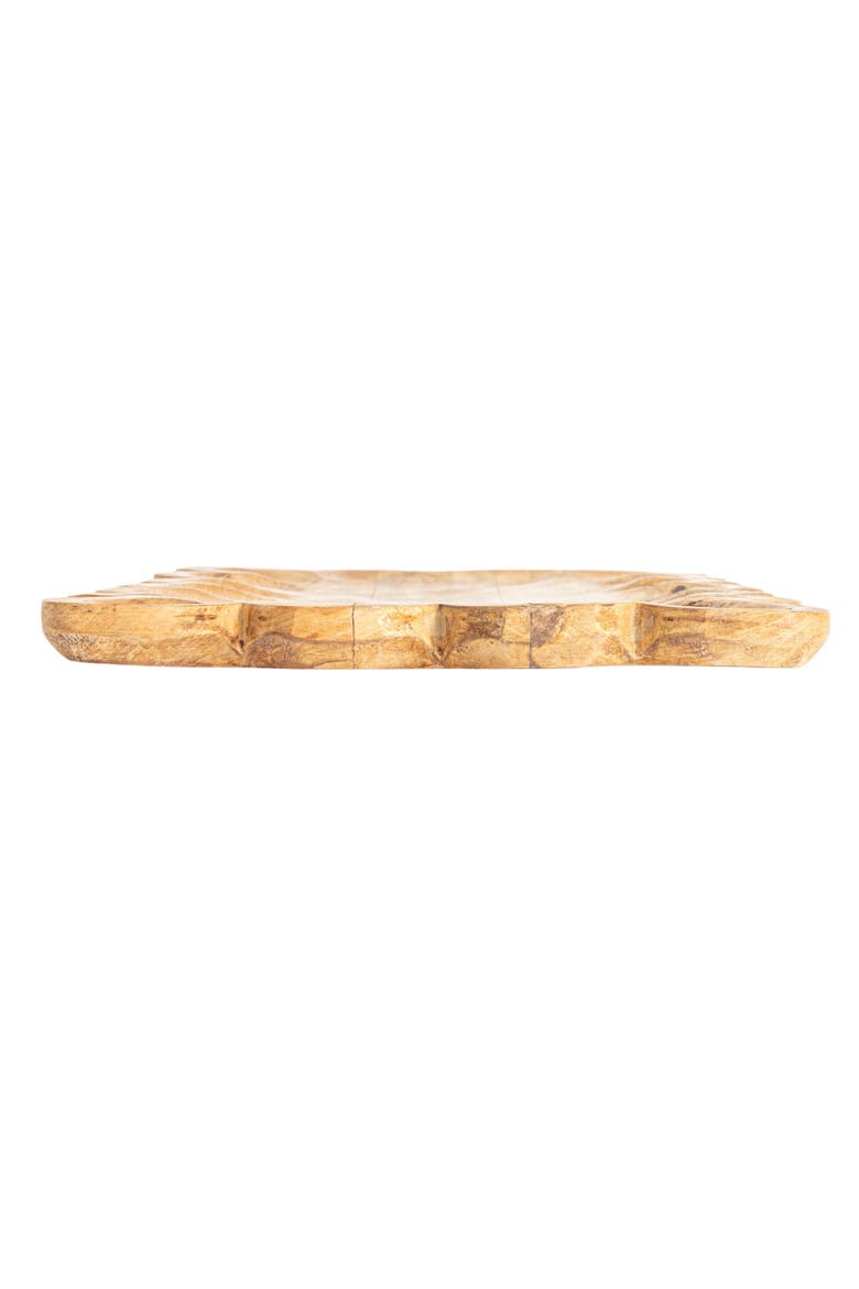 Scalloped Mango Wood Tray, Natural, Alternate, color, Natural