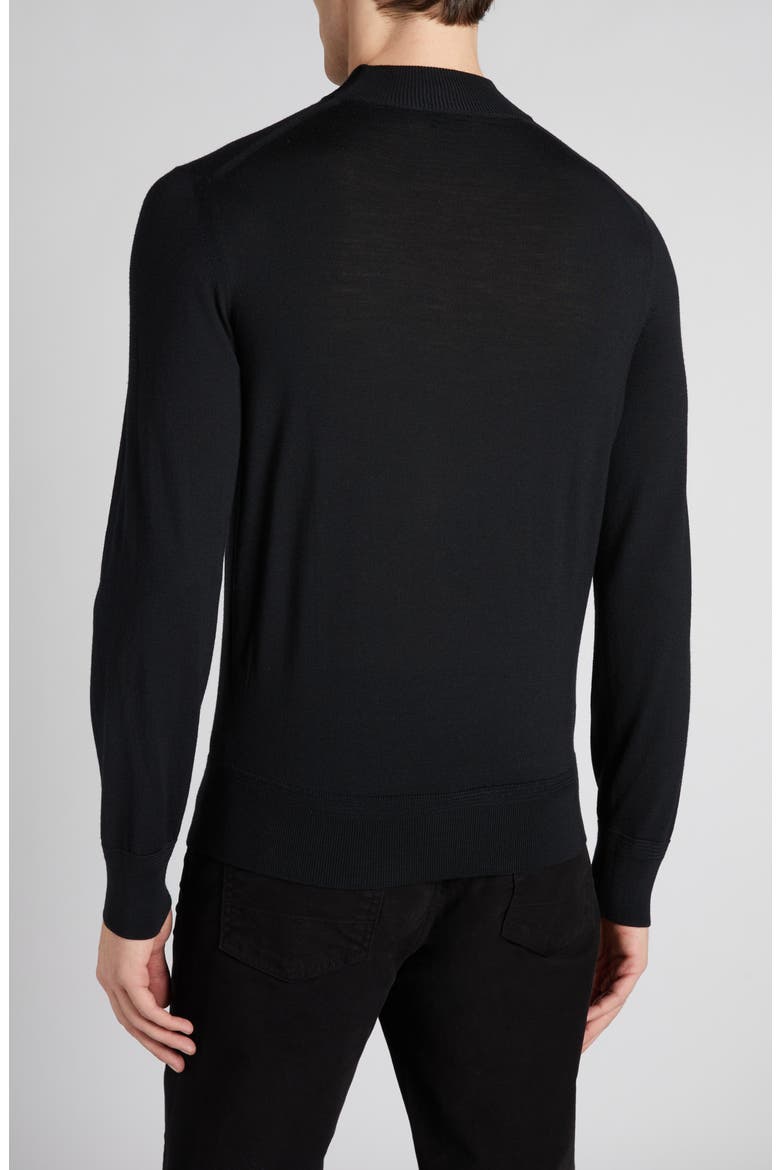 Cashmere & Silk Crewneck Sweater, Alternate, color, BLACK