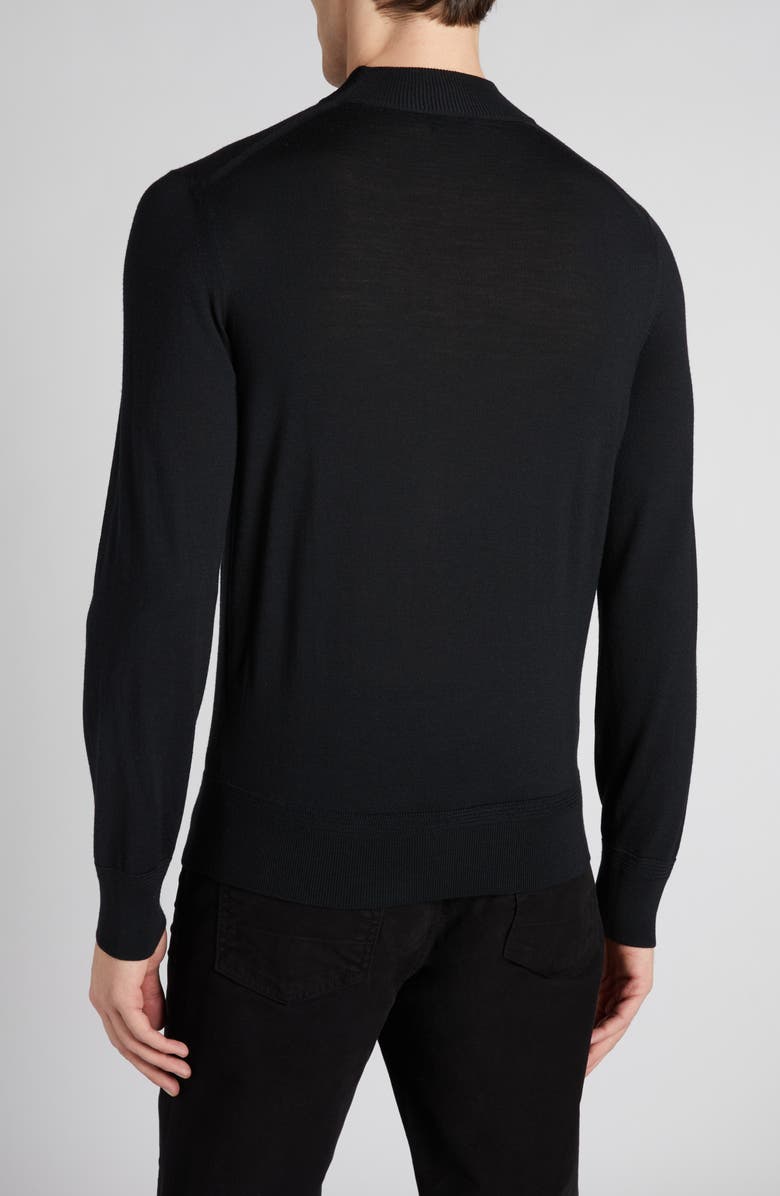 TOM FORD Cashmere & Silk Crewneck Sweater, Alternate, color, Black