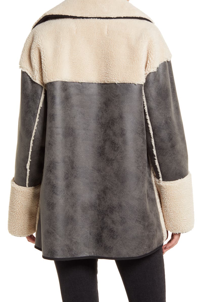 Treasure & Bond Mixed Media Faux Suede Coat, Alternate, color, 