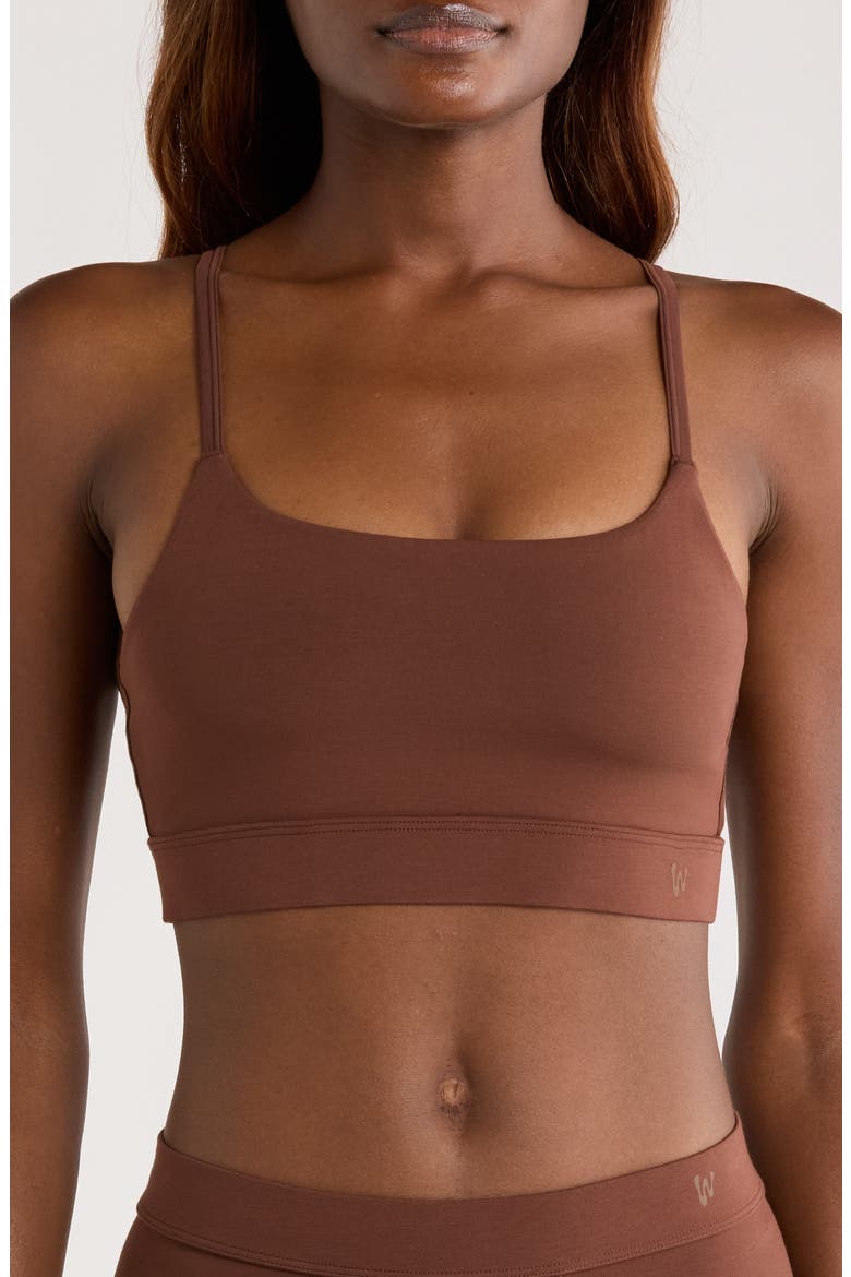 Luxe Icon Stretch Modal Adjustable Bralette, Main, color, ESPRESSO