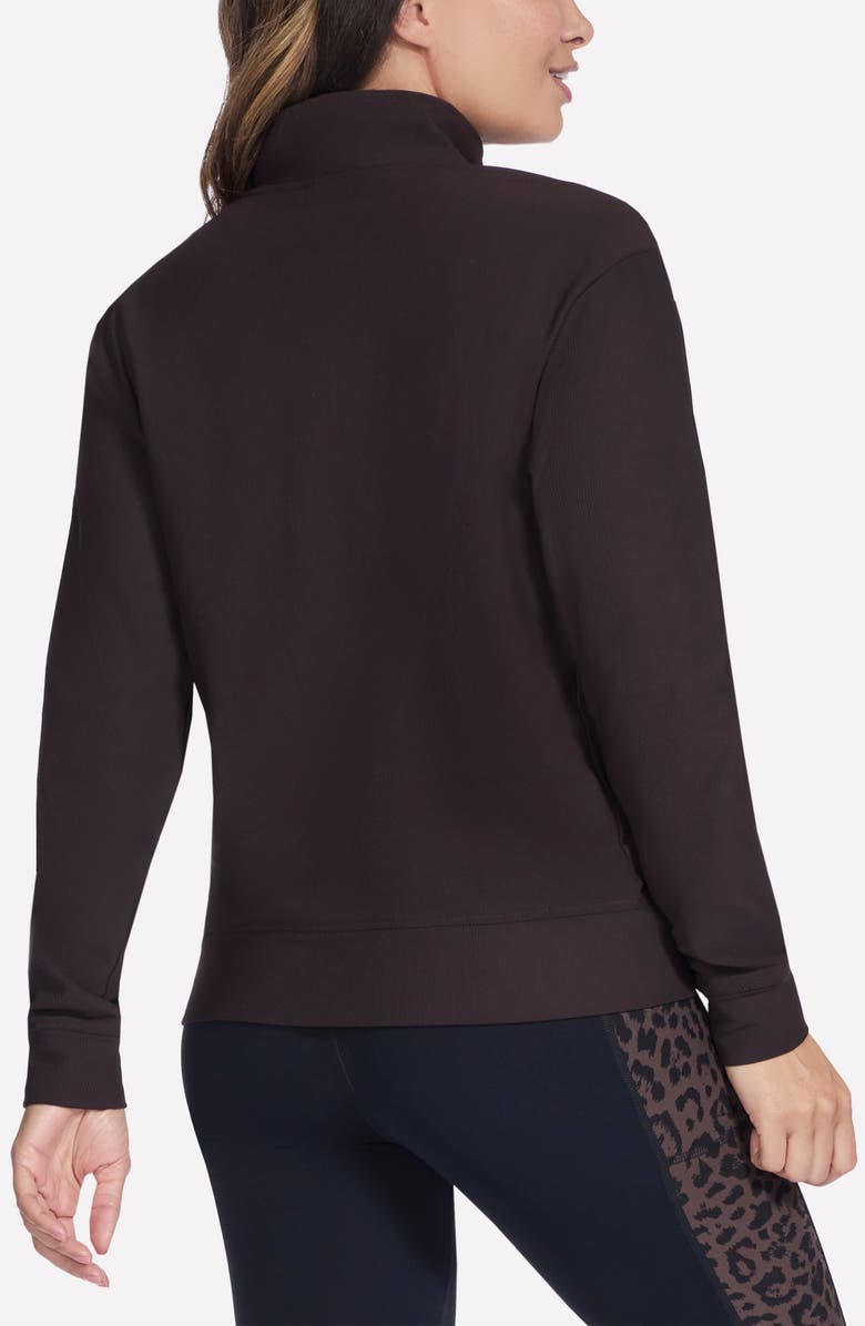 SKECHERS Go Luxe<sup>™</sup> Half Zip Pullover, Alternate, color, Dark Chocolate