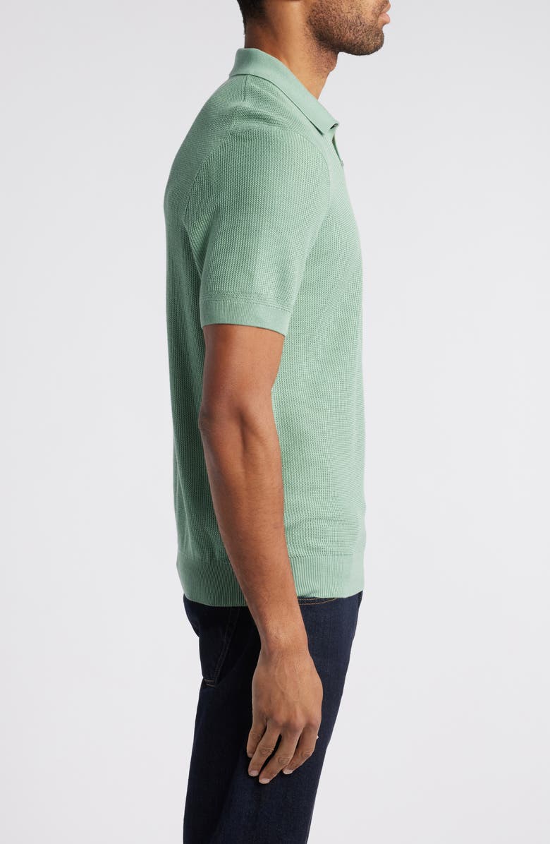 BOSS Daremo Cotton Blend Polo Sweater, Alternate, color, Open Green
