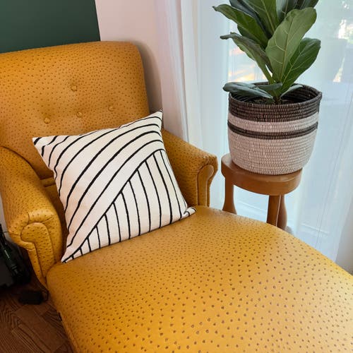 Mbare Organic Lines White Sadza Pillow Cover 46cm In White
