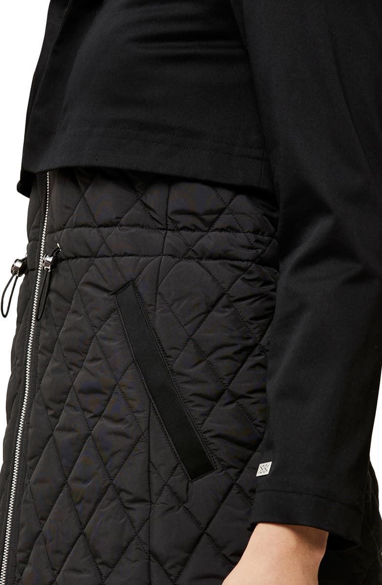 Soia & Kyo Enora Mix Water Repellent Quilted Raincoat, Alternate, color, 