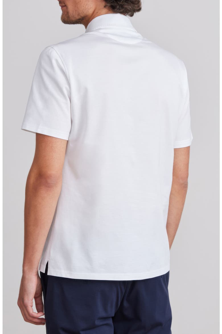 Textured Luxe Polo, Alternate, color, WHITE