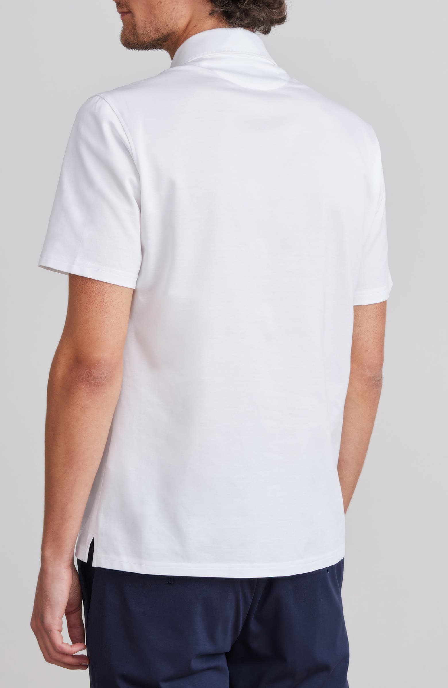 Restaurant Text Texture Emanuel Berg Textured Luxe Polo (Men) | Nordstrom