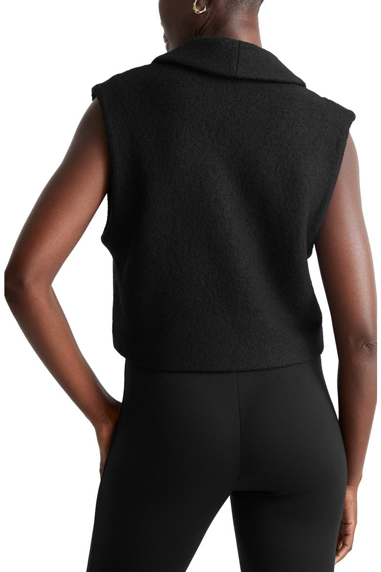 Double Breasted Blazer Vest, Alternate, color, BLACK