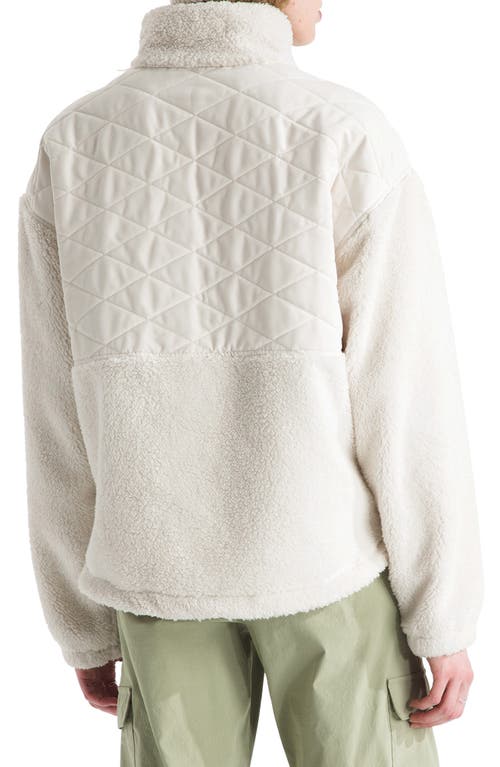 The North Face Cabin Fleece Full Zip Jacket In White
