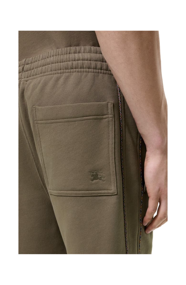 Burberry Check Piping Cotton Shorts, Alternate, color, Finch Brown