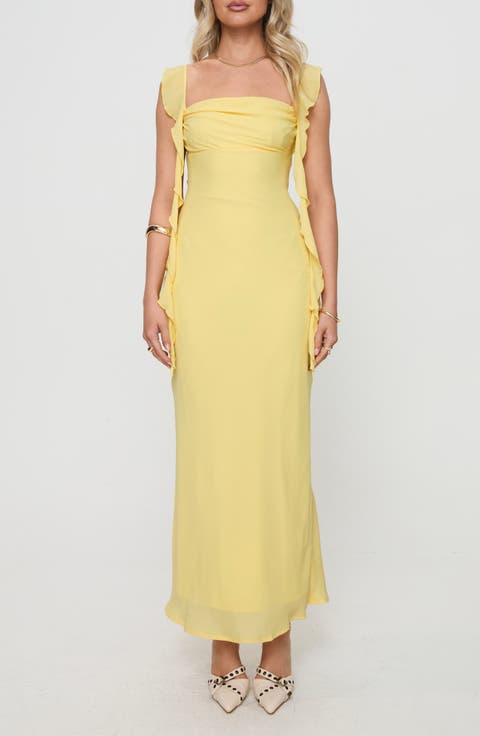 Lanai Ruffle Strap Maxi Dress