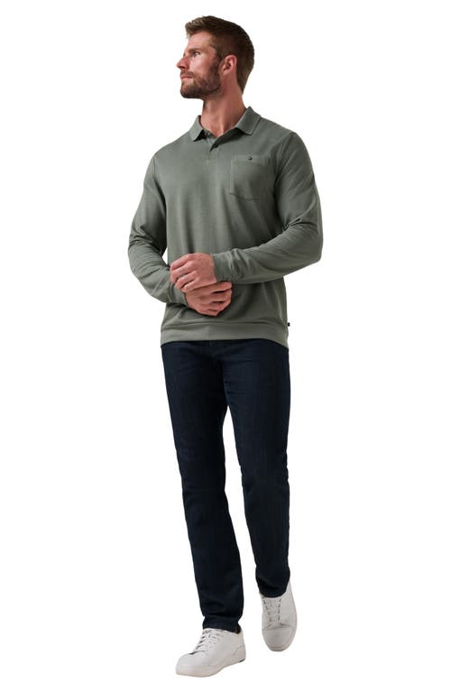 Travismathew December First Long Sleeve Pocket Polo In Green