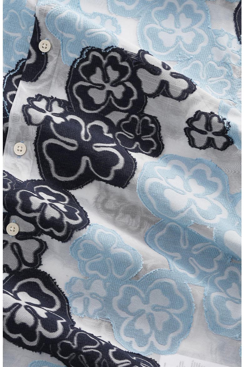Freddy Floral Short Sleeve Button-Up Shirt, Alternate, color, BLUE MULTI