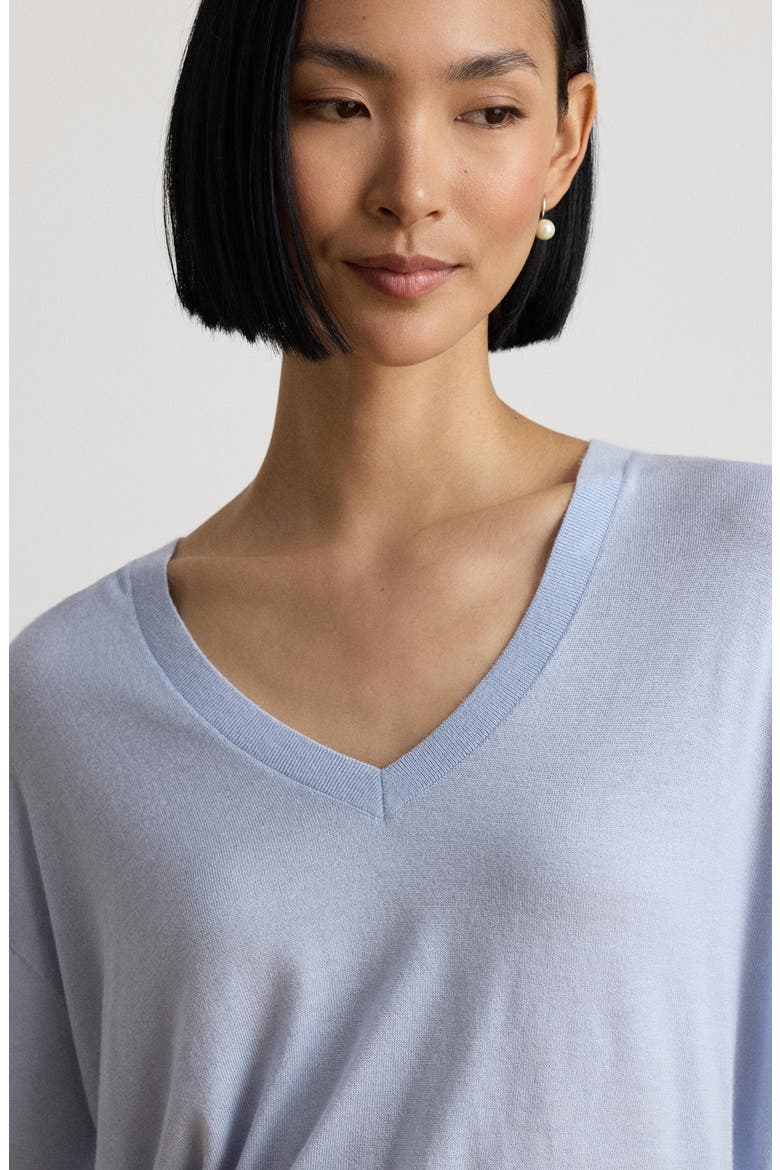 Minclaire V-Neck Sweater, Alternate, color, ICY BLUE