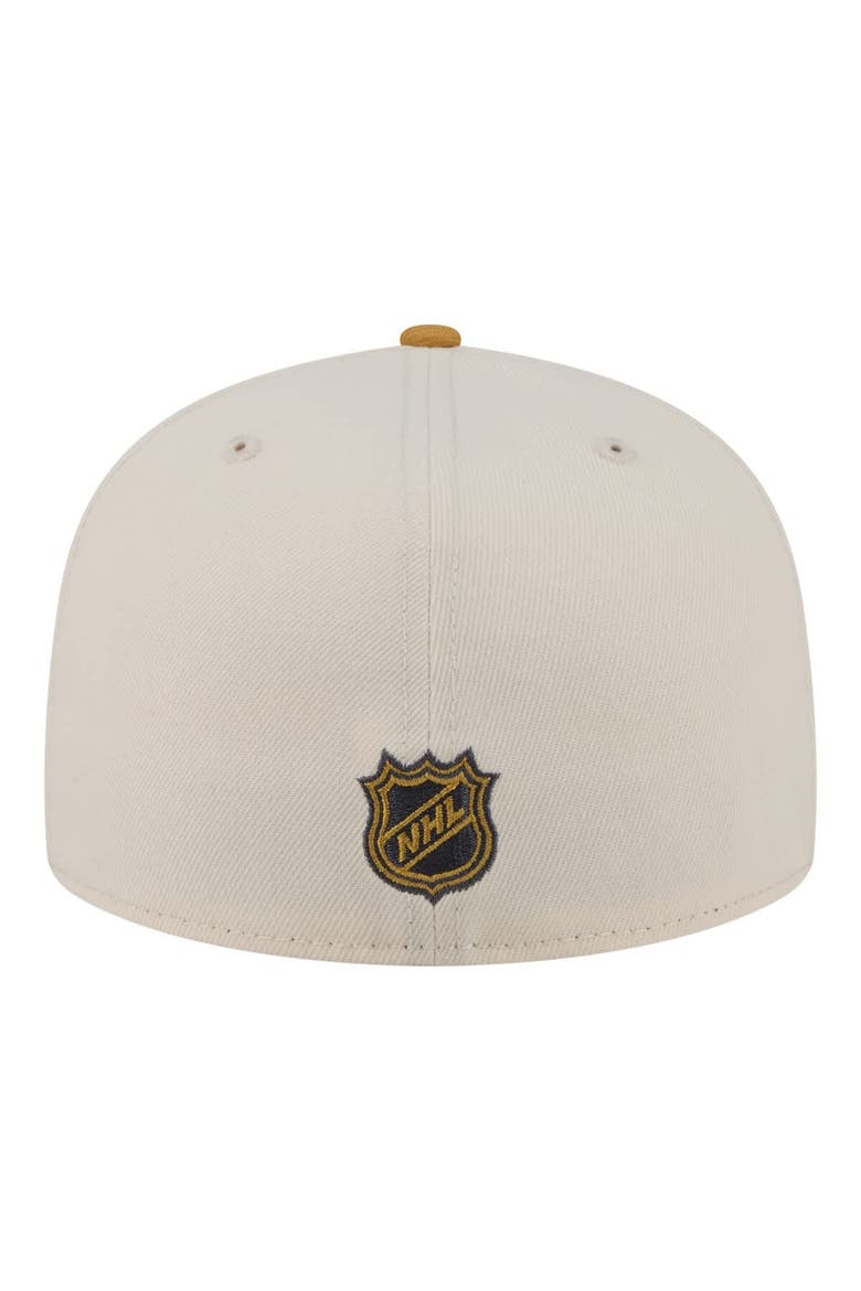 Men's New Era  Cream/Tan Anaheim Ducks Colorpack Two-Tone 59FIFTY Fitted Hat, Alternate, color, Cream