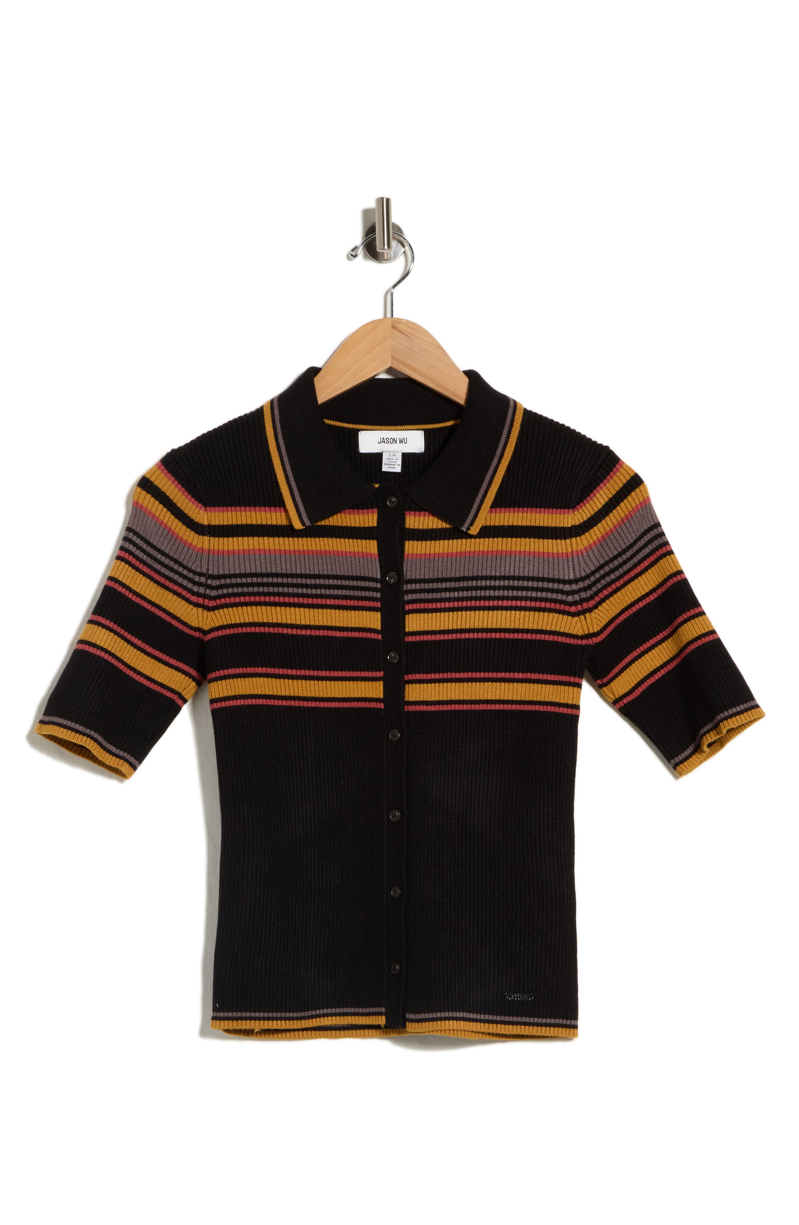 Stripe Knit Polo