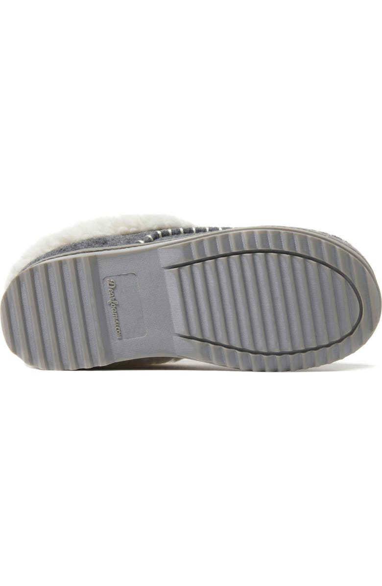 DEARFOAMS Nyla Felted Plaid Moccasin Toe Clog Slipper, Alternate, color, Light Heather Grey