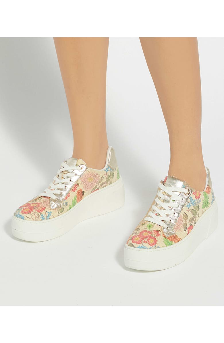 Dune London Episode 2 Platform Sneaker, Alternate, color, Raffia