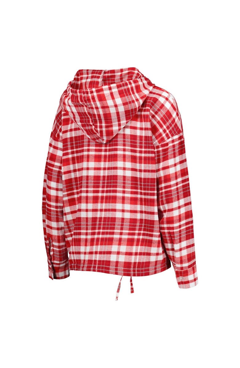 CONCEPTS SPORT Women's Concepts Sport Crimson Oklahoma Sooners Mainstay Lightweight Flannel Plaid Pullover Hoodie, Alternate, color, Crimson