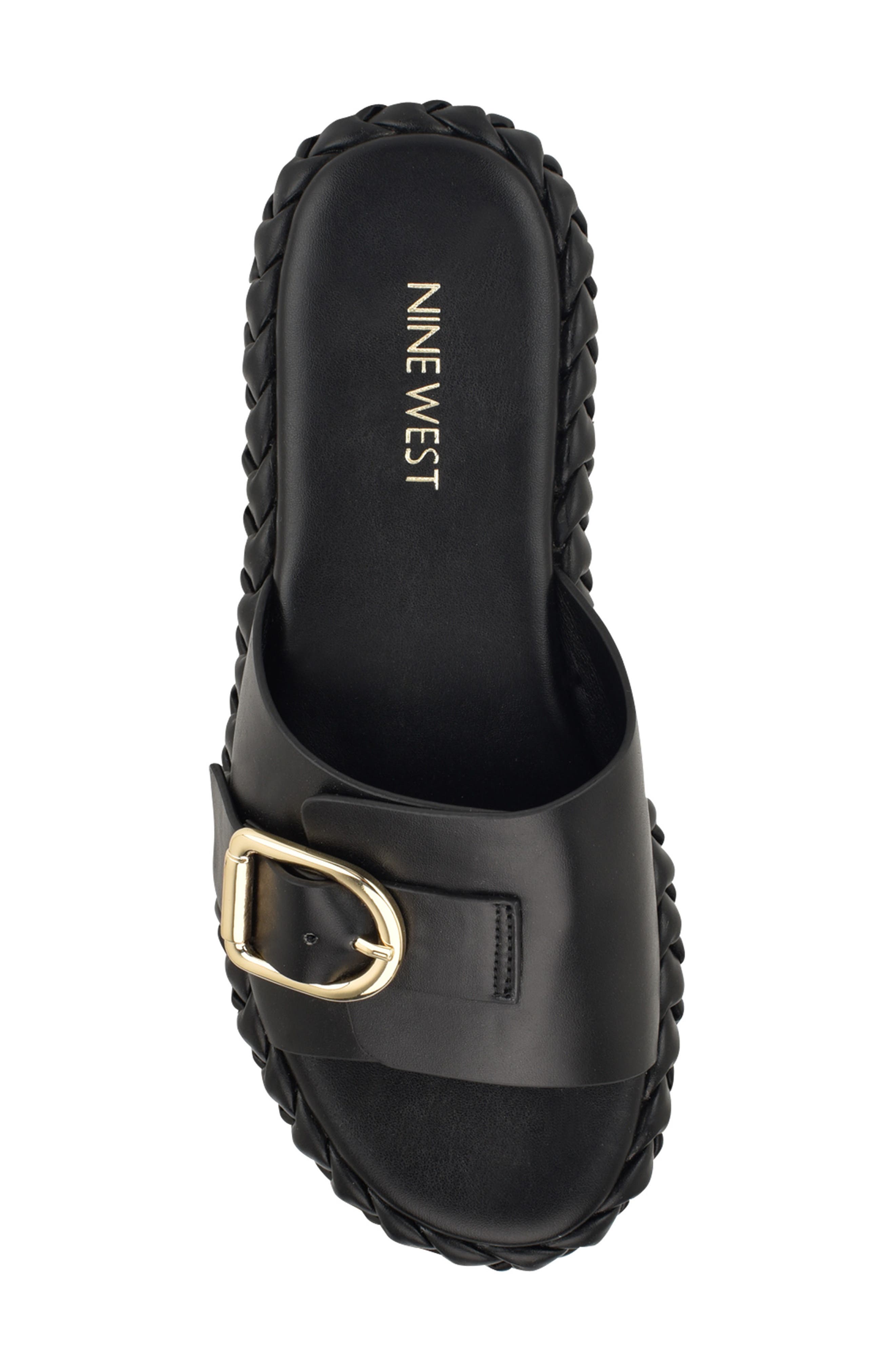Nine West Shantel Buckle Slide Sandal, Alternate, color, 