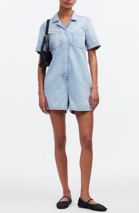 Denim Utility Romper