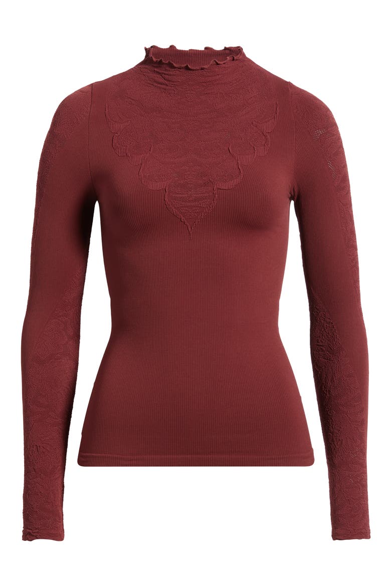 Intimately FP Mixed Feelings Mock Neck Top, Alternate, color, DIONYSUS