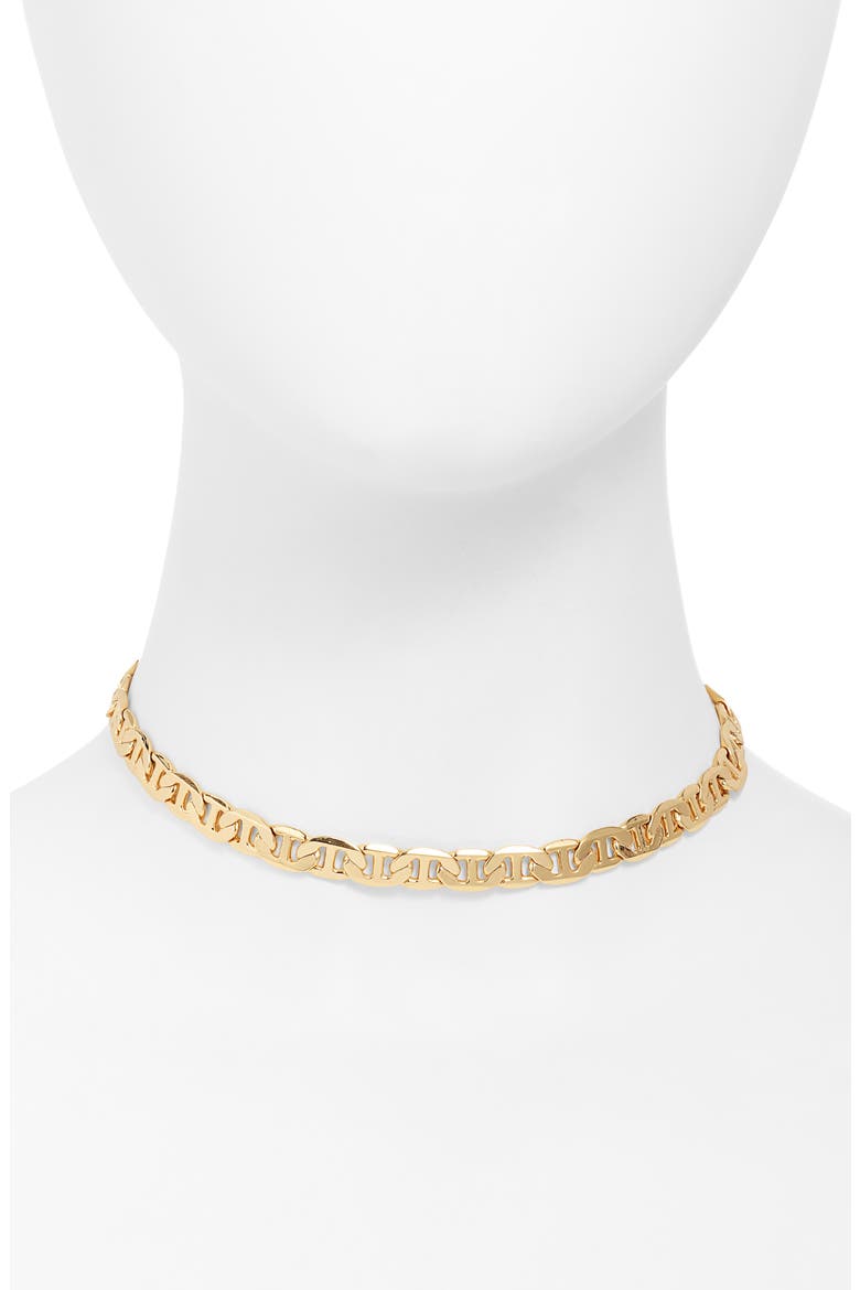 Corazon Choker Necklace, Main, color, GOLD