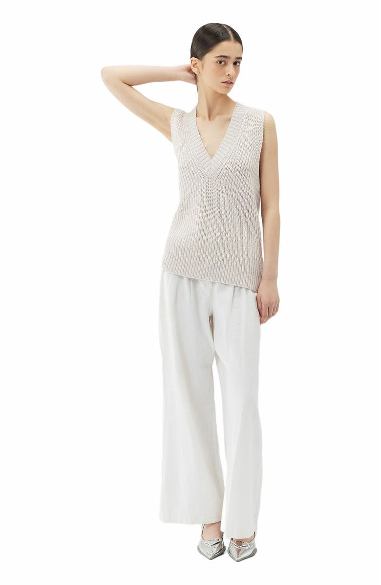 GOBI Mongolian Cashmere Cotton Cashmere Vest, Alternate, color, Lavender Blue