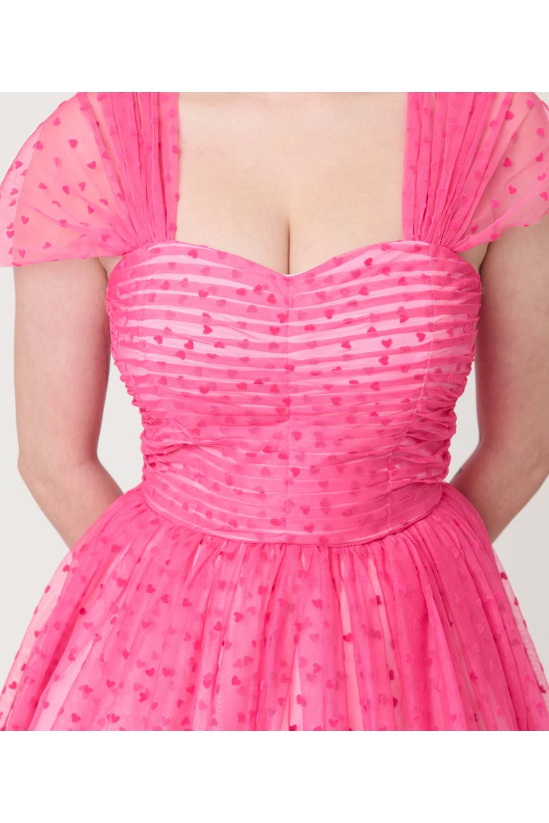 Garden State Swing Dress, Alternate, color, Pink W/Tiny Hearts